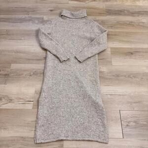 Yes Lola Full Length Turtle Neck Sweater Dress Women's M 5% Wool